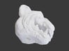 Oni-Tiger Miniature Decorative Noh Mask 3d printed Render Showing an Example of the Exit Hole on Medium Sized Print