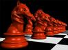 Wolf Chess Pawn - large 3d printed Maya render with red glossy texture (part of chess set)