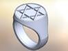 Star of David Signet Ring  3d printed CAD rendering of the ring