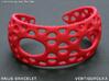 Snub Bracelet 3d printed red strong and flexible