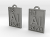Aluminum Periodic Table Earrings 3d printed 