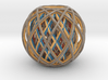 Rotating toruses between two wire frame spheres 3d printed 