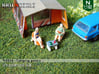 Camping guests and accessories - kit A (N 1:160) 3d printed 
