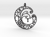 Celtic Wiccan Moon Pendant  3d printed 