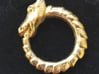 Dragon Ouroboros Pendant  3d printed Photo - Polished Brass