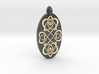 Heart - Oval Pendant 3d printed 