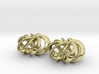 Rosette - Earrings in cast metals or steel 3d printed 