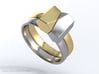 Scutoid Packing Ring  3d printed Two rings in different materials give a special effect