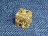 A Simple Imperfect Bricked Cube (SIBC) 3d printed The SIBC in gold plated brass