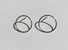Billabong Circle Earrings 3d printed 18Kt Gold Plated Brass Circle Stud Earrings