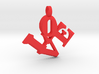 Love Sculpture pendant key fob 3d printed 