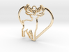 Deer & heart intertwined Pendant 3d printed 