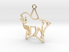 Horse & star intertwined Pendant 3d printed 