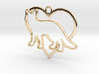 Fox & heart intertwined Pendant 3d printed 