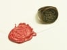 Elder Sign Signet Ring Size 8.5  3d printed Using sealing wax, you can make an elder sign to seal letters. 