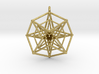 Double Hypercube pendant with ring 3d printed 