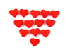 Love Letter -- Tokens of Affection, Set of 13 3d printed Photo of all 13 hearts in polished red strong and flexible.
