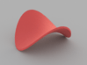 Pringle / Saddle Surface on Circular Domain 3d printed Example render of model in Red Versitile Plastic