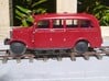 NZR Inspection Railcar 1:120 3d printed Image of completed 1:64 version of this railcar to show the colour scheme.