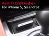 Audi TT dock for iPhone 5/5s/SE 3d printed CarPlay dock for Audi TT with an iPhone SE, by happy customer Francesco N. (UK)