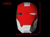 Iron Man Helmet - Face Shield (Large) 3 of 4 3d printed CG Render (Front Measurements.  FaceShield with full helmet)