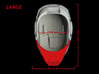 Iron Man Helmet - Jaw (Large) 4 of 4 3d printed CG Render (Bottom Measurements.  Jaw with full helmet)