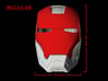 Iron Man Helmet Face Shield (Regular) Part 2 of 3 3d printed CG Render (Front Measurements.  Face shield with full helmet)