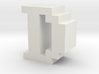 "D" inch size NES style pixel art font block 3d printed "D" inch size NES style pixel art font block