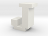 "J" inch size NES style pixel art font block 3d printed 