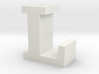 "L" inch size NES style pixel art font block 3d printed 