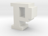 "P" inch size NES style pixel art font block 3d printed 