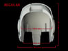 Iron Man Helmet Head (Regular) Part 1 of 3 3d printed CG Render (Bottom Measurements)