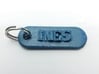 INES Personalized keychain embossed letters 3d printed 