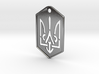 Pendant - Coat of Arms of Ukraine - Stencil - #P7 3d printed 