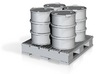 28mm Shipping Pallet w/Oil Drums 3d printed 