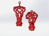 Flamboyant Teardrop Earrings / 3D Printed Earrings 3d printed 