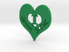 I "heart" Green Jesus Pendant 3d printed I "heart" Green Jesus