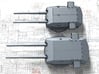 1/350 H Class 40.6 cm/52 (16") SK C/34 Guns 3d printed 3D render showing size comparison with 38cm Bismarck Class Turrets