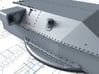 1/200 H Class 40.6cm (16") SK C/34 Guns Blast Bags 3d printed 3D render showing Anton and Dora Turret detail