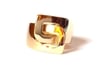 LOOP ring 3d printed Polished Brass