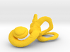 Plastic Inner ear 3d printed Yellow: Our Colour of Courage