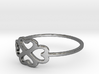 Hearts & Clover Ring Size 9 3d printed 