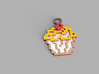 Pixel Art  - Cupcake 3d printed illustrative render