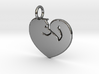 Akita Heart Pendant 3d printed 