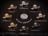 Goat Skull Jewelry Pendant Necklace, Pentagram 3d printed 