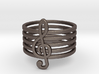 Treble Clef Ring 3d printed 