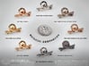 Human Skull Jewelry Pendant Necklace, Flower Bone 3d printed 