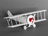 Biplane with Heart (Unpainted) 3d printed 