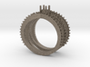 Spiral Ring with Gemstone 3d printed 