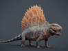 Dimetrodon 1/25 Scale Model 3d printed textured render (texture not included in print)